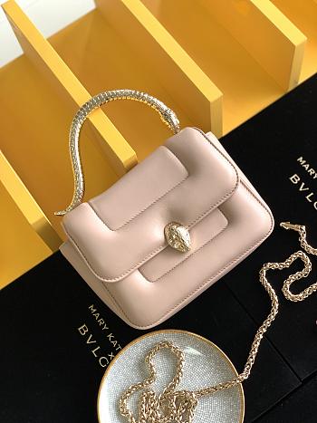 Bvlgari x Mary Katrantzou Serpenti Metamorphosis Top Handle Bag Pink - 19.2x15x6cm