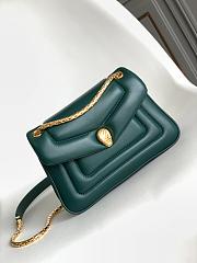 Bvlgari Serpenti Reverse Small Shoulder Bag Green - 22.5x15x7cm - 1
