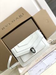 Bvlgari Serpenti Forever Chain Wallet Calf Leather White - 20x12x4.5cm - 1