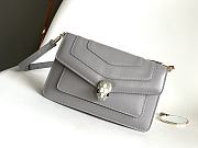Bvlgari Serpenti Forever Chain Wallet Calf Leather Gray - 20x12x4.5cm - 5
