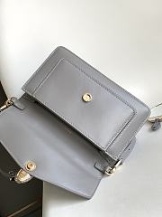 Bvlgari Serpenti Forever Chain Wallet Calf Leather Gray - 20x12x4.5cm - 2