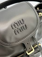 Miumiu Leather Backpack Black 5BZ043 - 22x18x11.5cm - 5