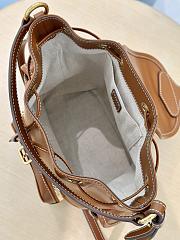 Miumiu Leather Backpack Brown 5BZ043 - 22x18x11.5cm - 2
