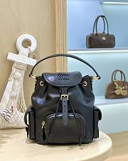 Miumiu Leather Backpack Black 5BZ043 - 22x18x11.5cm - 1
