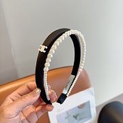 Celine Headband Satin & Pearl White/Black/Pink  - 2
