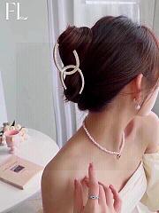 Chanel Hair Claw Clip Pearl and Diamond - 5