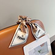 Fendi FF Ribbon Scrunchie White 22704 - 3