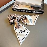 Fendi FF Ribbon Scrunchie White 22704 - 4