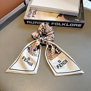 Fendi FF Ribbon Scrunchie White 22704 - 5