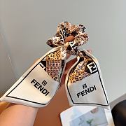 Fendi FF Ribbon Scrunchie White 22704 - 6