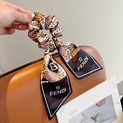 Fendi FF Ribbon Scrunchie Brown 22704 - 5