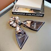 Fendi FF Ribbon Scrunchie Brown 22704 - 4