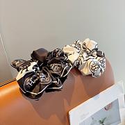 Hermes Silk Scrunchies Black/White  - 4