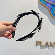 Chanel Headband Tweed Pearl and Diamond Black - 6