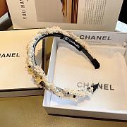 Chanel Headband Tweed Pearl and Diamond White - 6