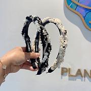 Chanel Headband Tweed Pearl and Diamond White - 4