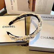 Chanel Headband Tweed Pearl and Diamond White - 2