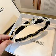 Chanel Headband Velvet Pearl and Diamond Black - 4