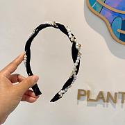 Chanel Headband Velvet Pearl and Diamond Black - 5