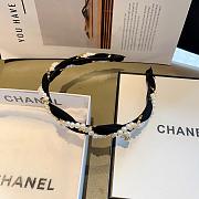 Chanel Headband Velvet Pearl and Diamond Black - 2