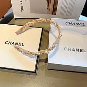 Chanel Headband Velvet Pearl and Diamond Beige - 4