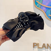 Miumiu Bow Hair Clip Silk Black - 5