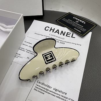 Chanel Claw Clip White