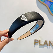 Prada Headband Leather Black/White 22729 - 2