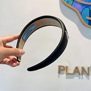 Prada Headband Leather Black/White 22729 - 3