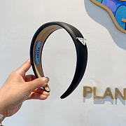 Prada Headband Leather Black/White 22729 - 5
