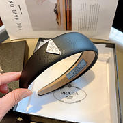 Prada Headband Leather Black/White 22729 - 6