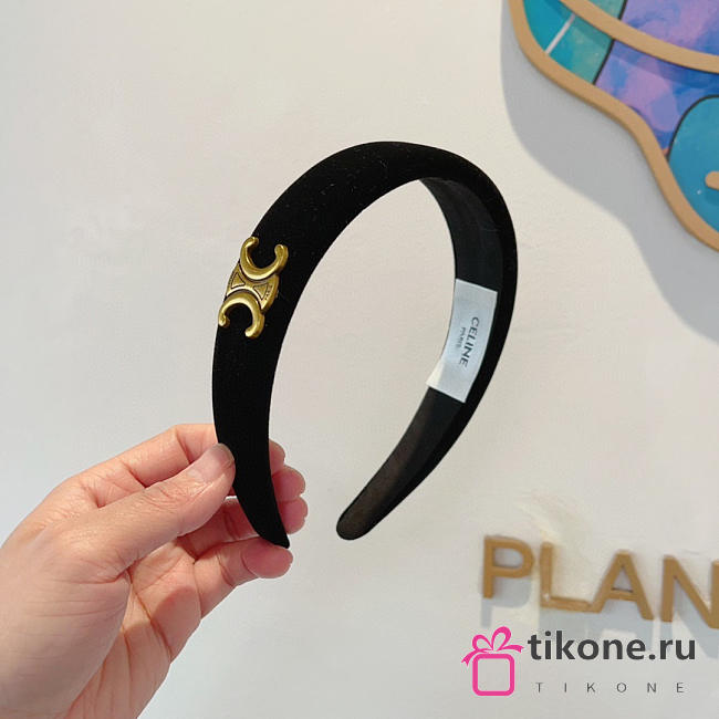 Celine Headband Velvet Black 22730 - 1