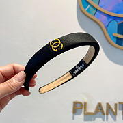 Chanel Headband Satin Black/White 22733 - 5