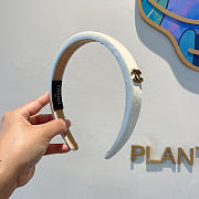 Chanel Headband Satin Black/White 22733 - 6