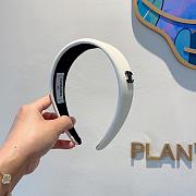 Chanel Headband Leather Black/White 22734 - 2