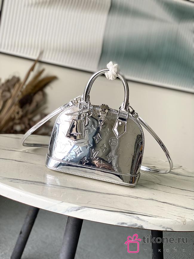 LV Ski Alma BB Silver Monogram Embossed Canvas M26335 - 23.5x17.5x11.5cm - 1