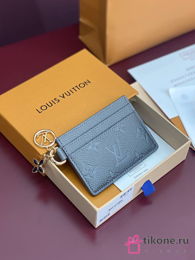 LV Ski Charms Card Holder Monogram Empreinte Leather Gun Metal - 10.2x7.3x0.3cm - 1