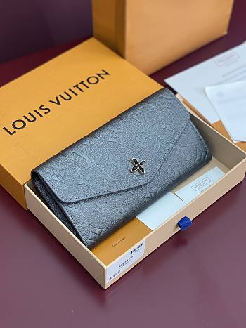 LV Ski Sarah Wallet Monogram Empreinte Leather Gun Metal M12172 - 19x10.5x2.5cm