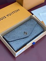 LV Ski Sarah Wallet Monogram Empreinte Leather Gun Metal M12172 - 19x10.5x2.5cm - 5