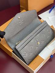 LV Ski Sarah Wallet Monogram Empreinte Leather Gun Metal M12172 - 19x10.5x2.5cm - 4