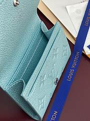 LV Ski Business Card Holder Monogram Empreinte Leather Azur Frost - 10.5x8x1cm - 3
