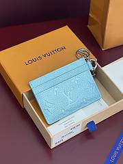 LV Ski Charms Card Holder Monogram Empreinte Leather Azur Frost M12180 - 10.2x7.3x0.3cm  - 5