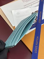 LV Ski Charms Card Holder Monogram Empreinte Leather Azur Frost M12180 - 10.2x7.3x0.3cm  - 3