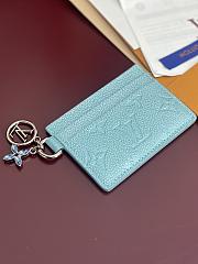LV Ski Charms Card Holder Monogram Empreinte Leather Azur Frost M12180 - 10.2x7.3x0.3cm  - 2