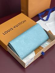 LV Ski Sarah Wallet Monogram Empreinte Leather Azur Frost - 19x10.5x2.5cm - 6