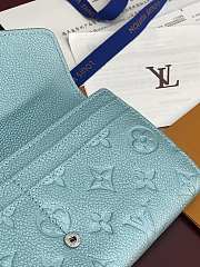 LV Ski Sarah Wallet Monogram Empreinte Leather Azur Frost - 19x10.5x2.5cm - 5