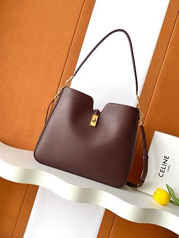 Celine Medium Camille 16 Soft Bag In Smooth Calfskin Chestnut - 36x29.5x7cm