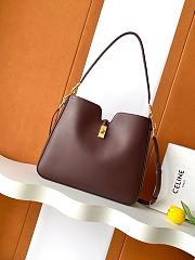 Celine Medium Camille 16 Soft Bag In Smooth Calfskin Chestnut - 36x29.5x7cm - 2