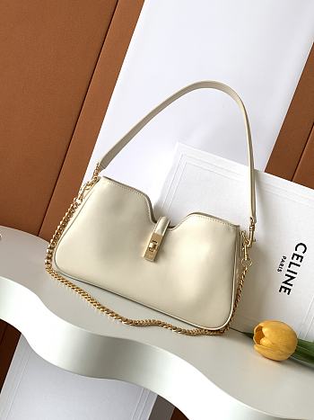 Celine Shoulder Camille 16 Soft In Smooth Calfskin White - 27x1x4cm