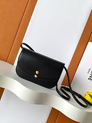 Celine Duo Wallet On Strap In Shiny Calfskin Black - 20x13x6cm - 4